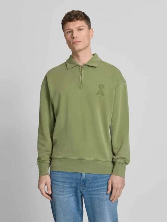Zdjęcie produktu Troyer o kroju relaxed fit z czystej bawełny ekologicznej model 'ICONIC Å GMT' ARMEDANGELS Oliwkowy