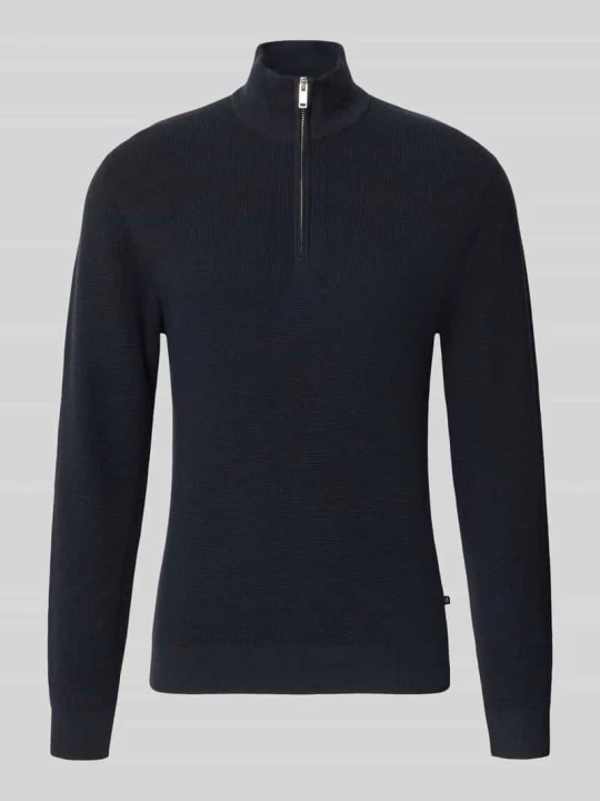 Zdjęcie produktu troyer o kroju slim fit z mieszanki bawełny Matinique Granatowy