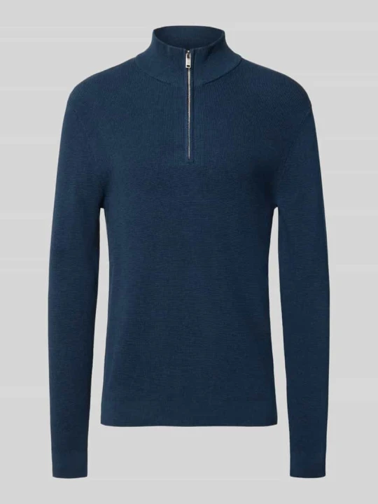 Zdjęcie produktu troyer o kroju slim fit z mieszanki bawełny Matinique Petrol