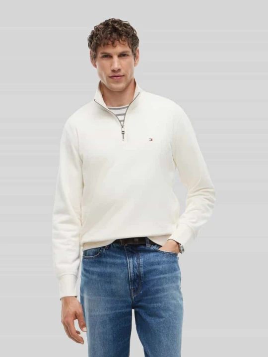 Zdjęcie produktu troyer w kroju regular fit z mieszanki bawełny Tommy Hilfiger Złamany biały