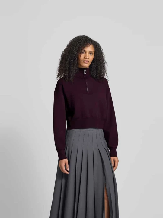 Zdjęcie produktu Troyer z mieszanki wełny Victoria Beckham Bordowy
