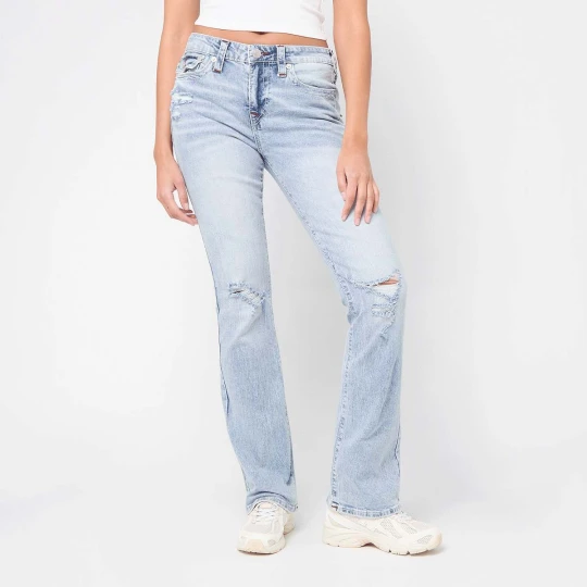 Zdjęcie produktu Becca Mid Rise Bootcut Flap True Religion niebieski