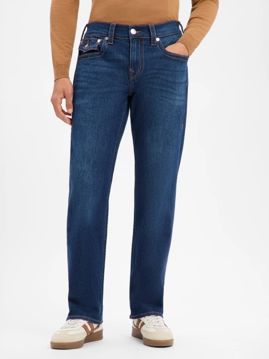 Zdjęcie produktu True Religion Dżinsy - Ricky Relaxed Straight Mężczyźni Bawełna niebieski