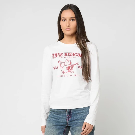 Zdjęcie produktu Long Sleeve Tee Slim Fit True Religion biały