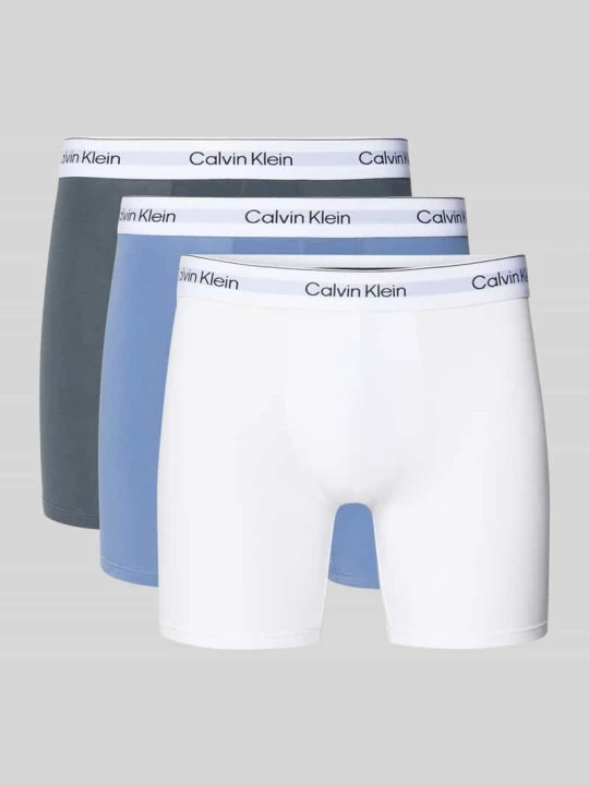 Zdjęcie produktu Trunki z elastycznym pasem w 3-paku Calvin Klein Niebieski