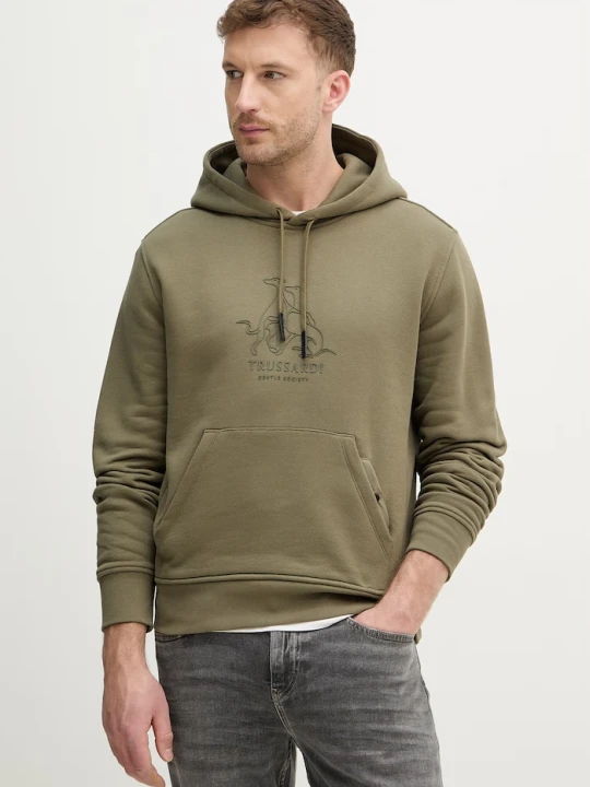 Zdjęcie produktu Trussardi bluza bawełniana zielony