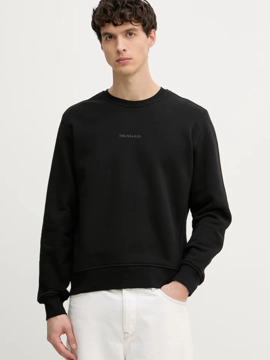 Zdjęcie produktu Trussardi bluza męska bawełniana czarny