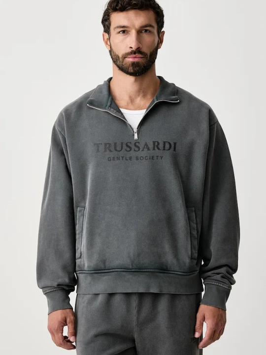 Zdjęcie produktu Trussardi bluza męska bawełniana szary