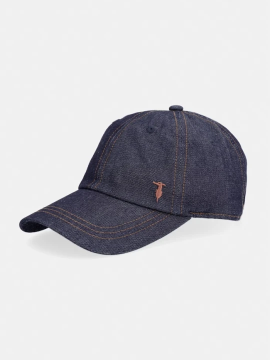 Zdjęcie produktu Trussardi czapka z daszkiem jeansowa granatowy