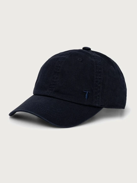 Zdjęcie produktu Trussardi czapka z daszkiem męska z bawełną granatowy