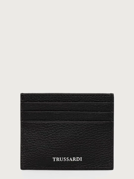 Zdjęcie produktu Trussardi etui na karty męskie skórzane czarny