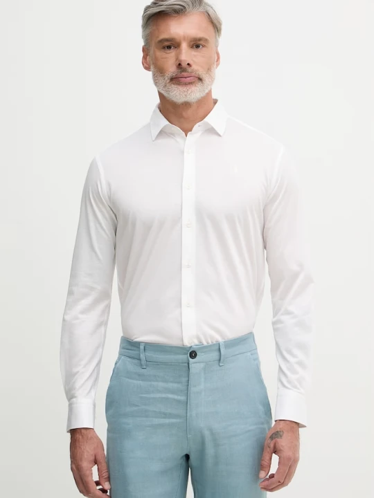 Zdjęcie produktu Trussardi koszula męska z bawełną biały