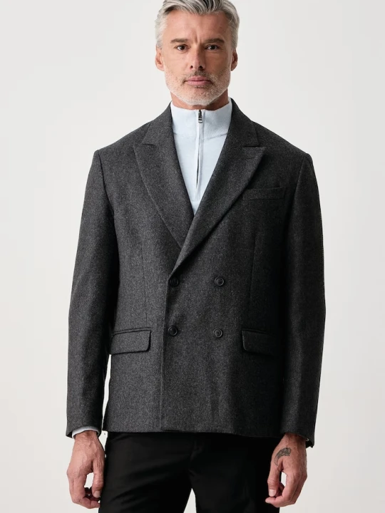Zdjęcie produktu Trussardi marynarka męska z wełną szary