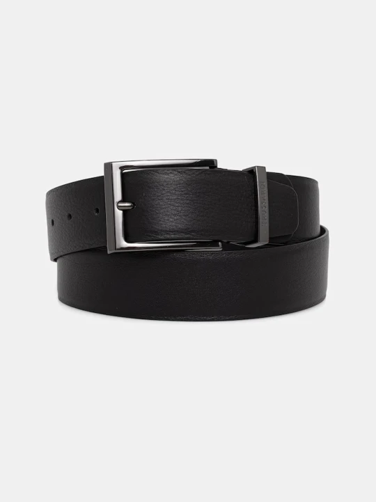 Zdjęcie produktu Trussardi pasek męski skórzany czarny