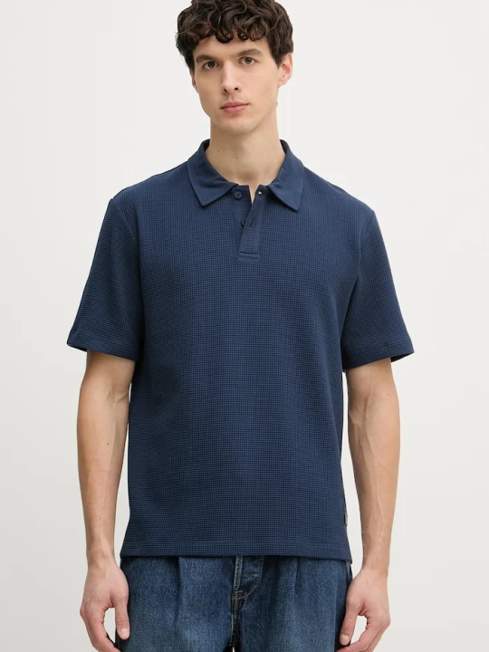 Zdjęcie produktu Trussardi polo męskie z bawełną granatowy
