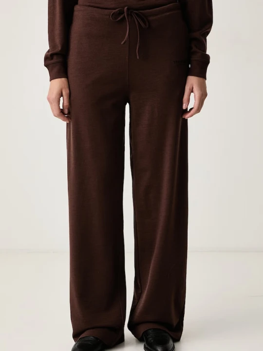 Zdjęcie produktu Trussardi spodnie dresowe damskie wełniane brązowy
