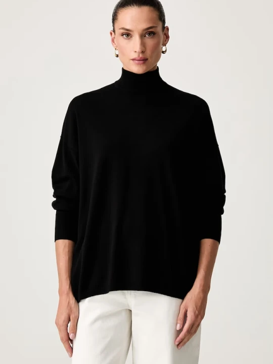 Zdjęcie produktu Trussardi sweter damski z wiskozą czarny