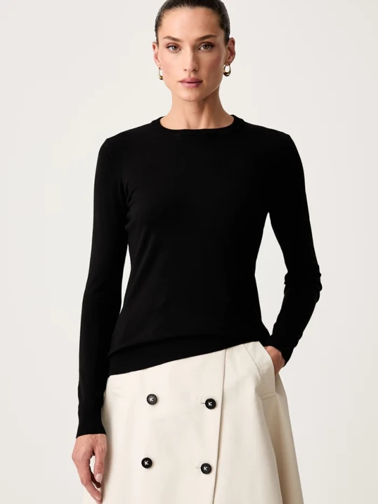 Zdjęcie produktu Trussardi sweter damski z wiskozą czarny