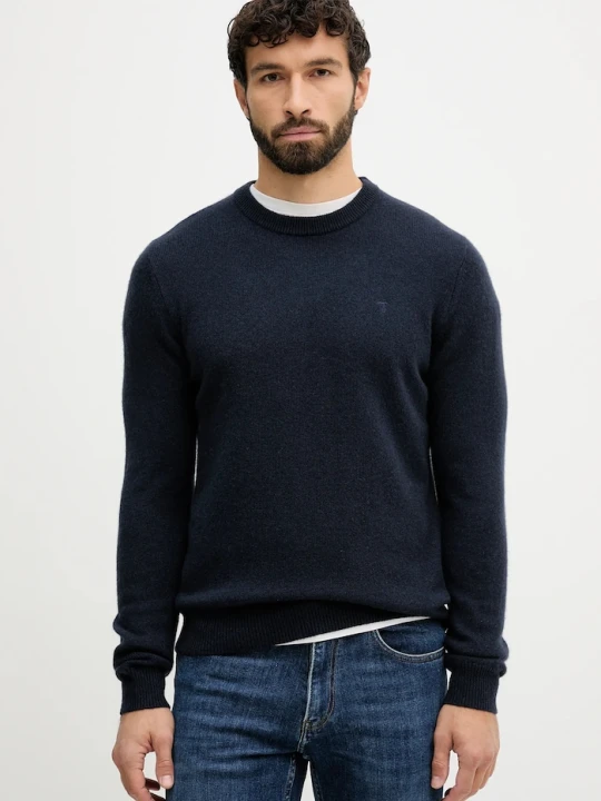 Zdjęcie produktu Trussardi sweter kaszmirowy granatowy