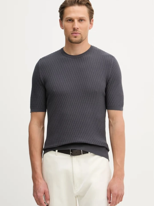 Zdjęcie produktu Trussardi sweter męski bawełniany szary