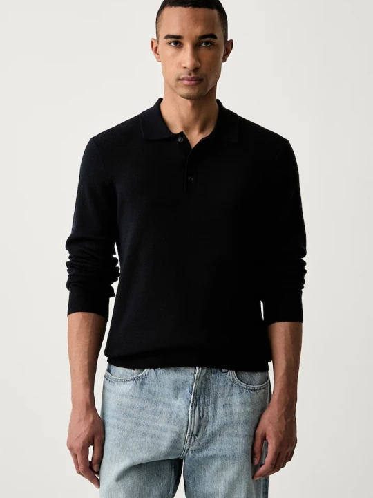 Zdjęcie produktu Trussardi sweter męski wełniany granatowy