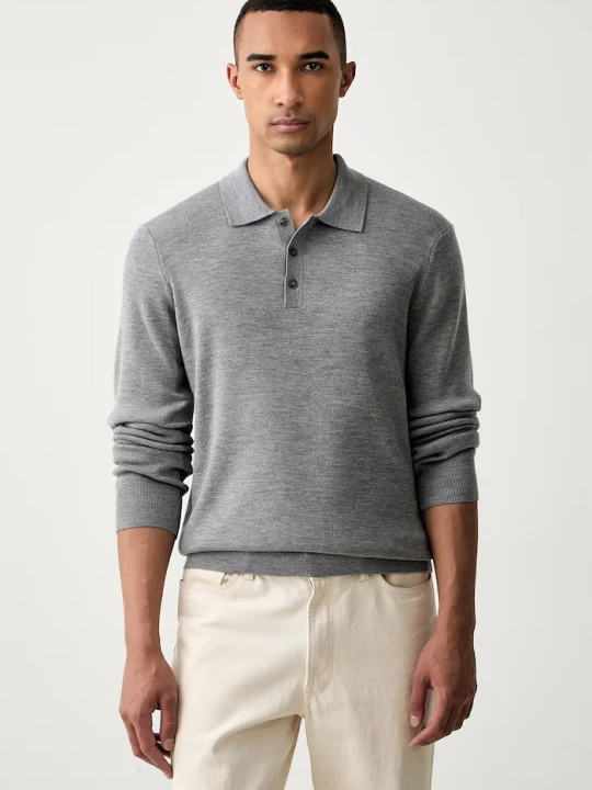 Zdjęcie produktu Trussardi sweter męski wełniany szary