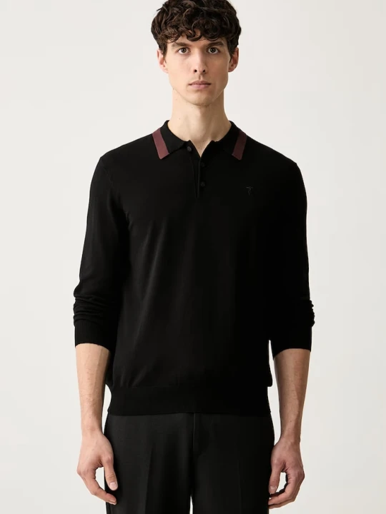 Zdjęcie produktu Trussardi sweter męski z wiskozą czarny