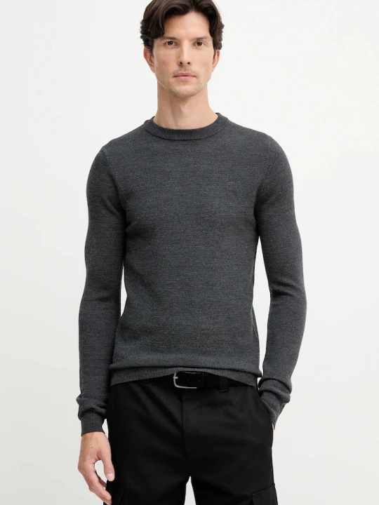 Zdjęcie produktu Trussardi sweter wełniany szary
