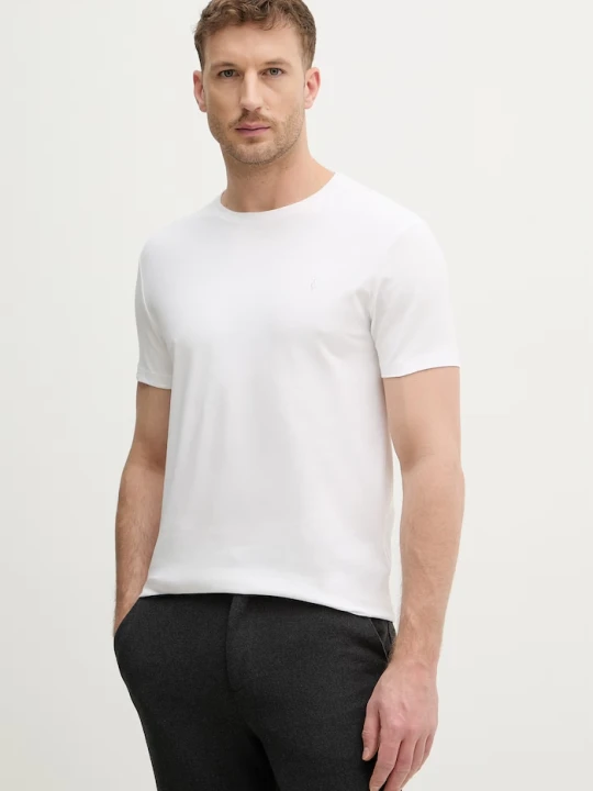 Zdjęcie produktu Trussardi T-shirt męski bawełniany z elastanem biały