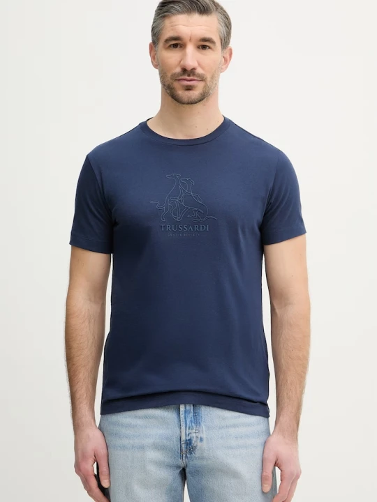 Zdjęcie produktu Trussardi t-shirt bawełniany granatowy