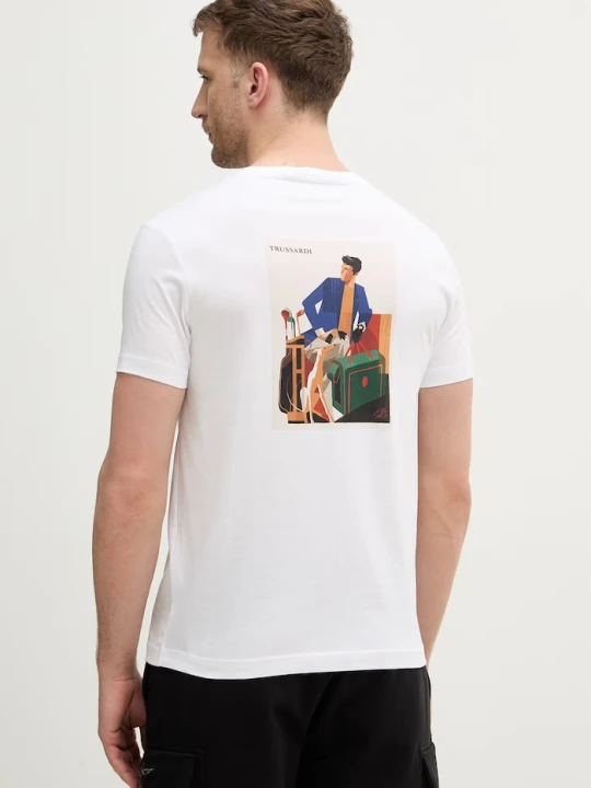 Zdjęcie produktu Trussardi t-shirt bawełniany biały
