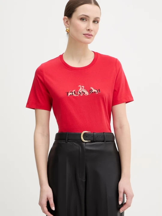 Zdjęcie produktu Trussardi t-shirt bawełniany czerwony