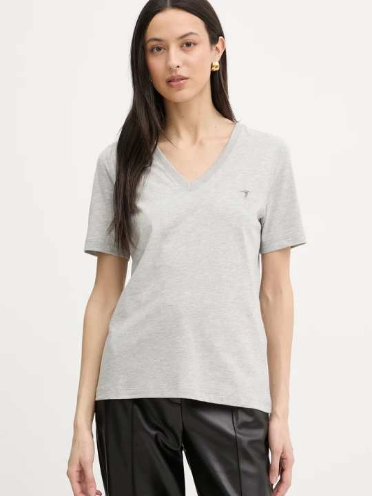 Zdjęcie produktu Trussardi t-shirt damski z bawełną szary