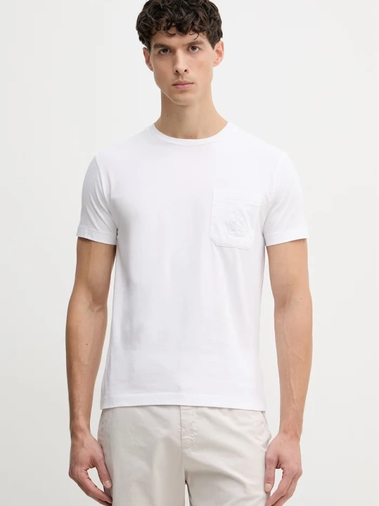 Zdjęcie produktu Trussardi t-shirt męski bawełniany biały