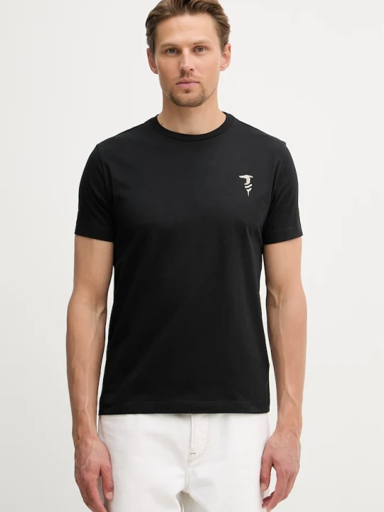Zdjęcie produktu Trussardi t-shirt męski bawełniany czarny