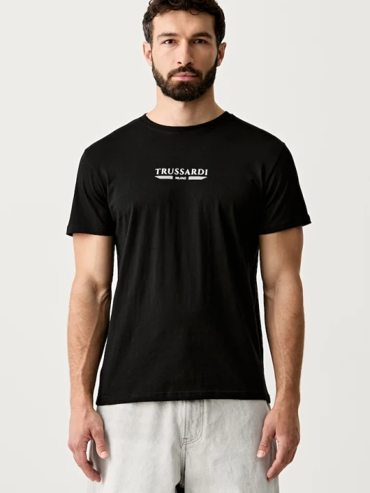 Zdjęcie produktu Trussardi T-shirt męski bawełniany czarny
