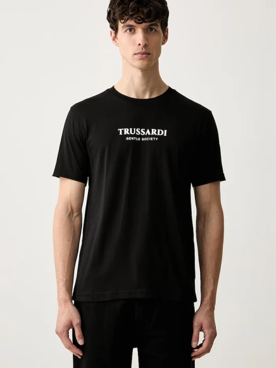 Zdjęcie produktu Trussardi T-shirt męski bawełniany czarny