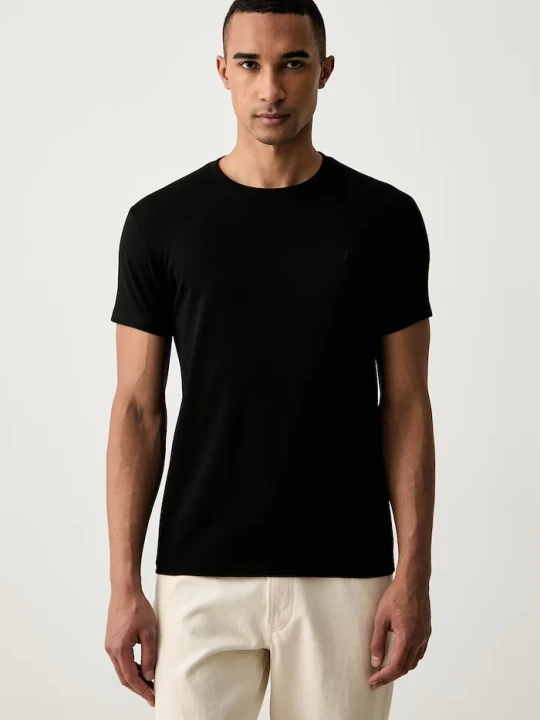 Zdjęcie produktu Trussardi T-shirt męski bawełniany z elastanem czarny