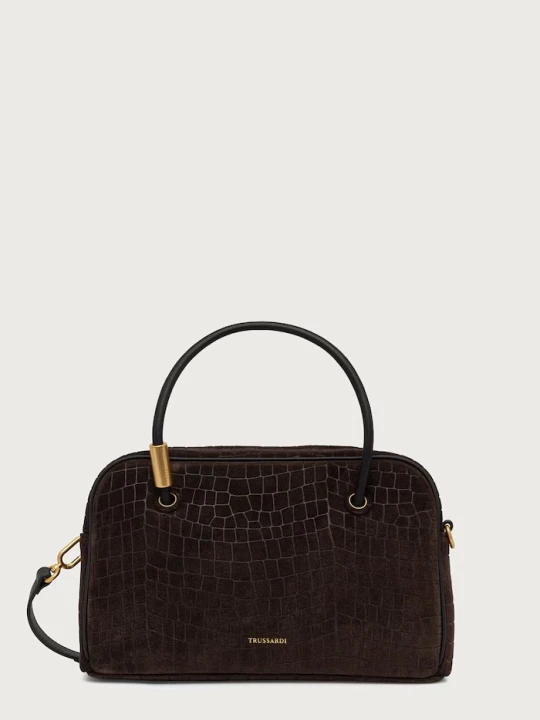 Zdjęcie produktu Trussardi torebka crossbody damska skórzana brązowy