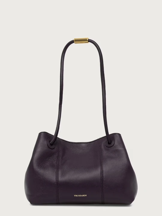 Zdjęcie produktu Trussardi torebka shopper damska skórzana fioletowy