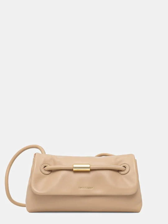Zdjęcie produktu Trussardi torebka shopper damska skórzana beżowy