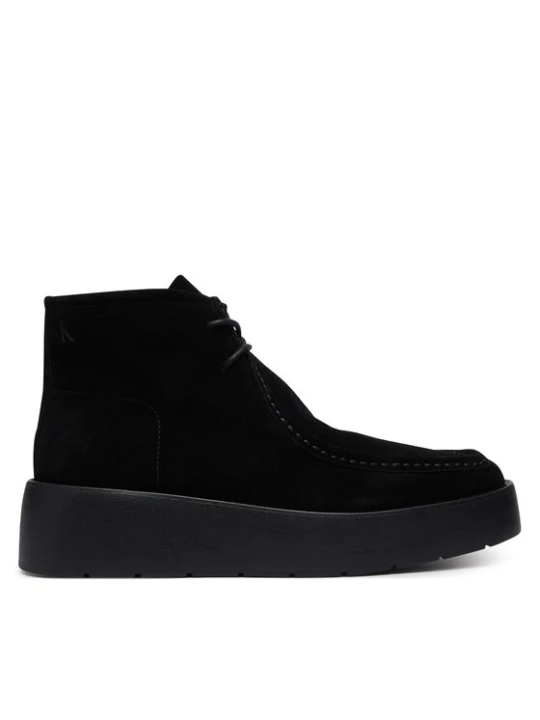 Zdjęcie produktu Trzewiki Calvin Klein Flatf Lace Up Apr Cut Boot HW0HW03273 Czarny