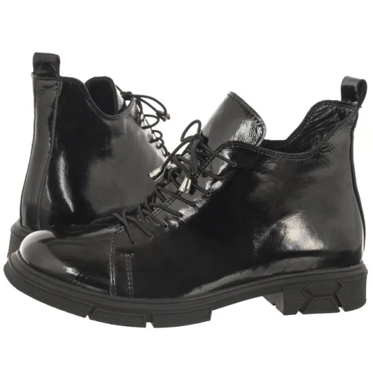Zdjęcie produktu Trzewiki Czarne Lakierowane G1467155 02 Black (VE739-a) Venezia