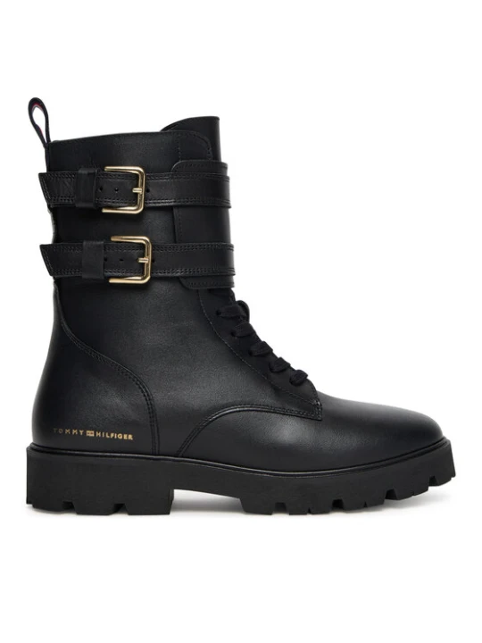 Zdjęcie produktu Trzewiki Tommy Hilfiger Biker Laceup FW0FW08986 Czarny