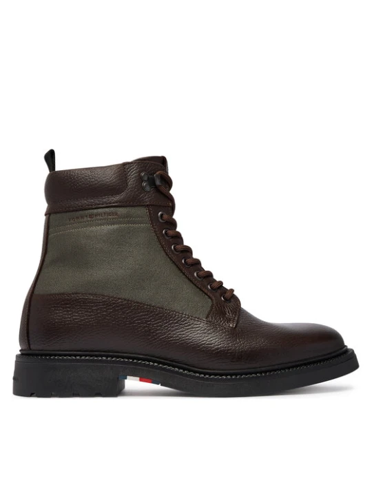 Zdjęcie produktu Trzewiki Tommy Hilfiger Corporate Casual Mix W Wpm Boot FM0FM05988 Brązowy ciemny