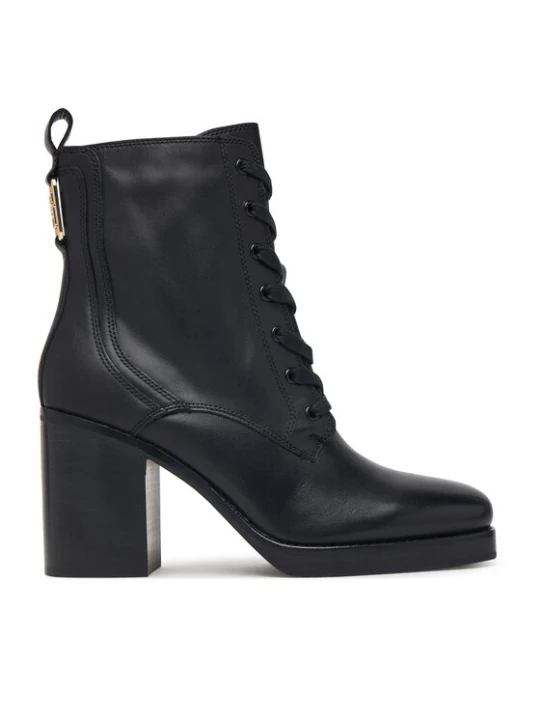 Zdjęcie produktu Trzewiki Tommy Hilfiger Ltr Square Toe Heel Lace-Up Boot FW0FW09554 Czarny