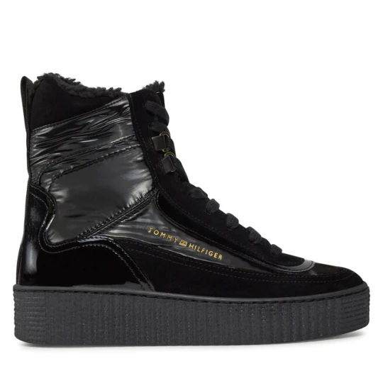 Zdjęcie produktu Trzewiki Tommy Hilfiger Patent Laceup City Snow Boot FW0FW07841 Czarny