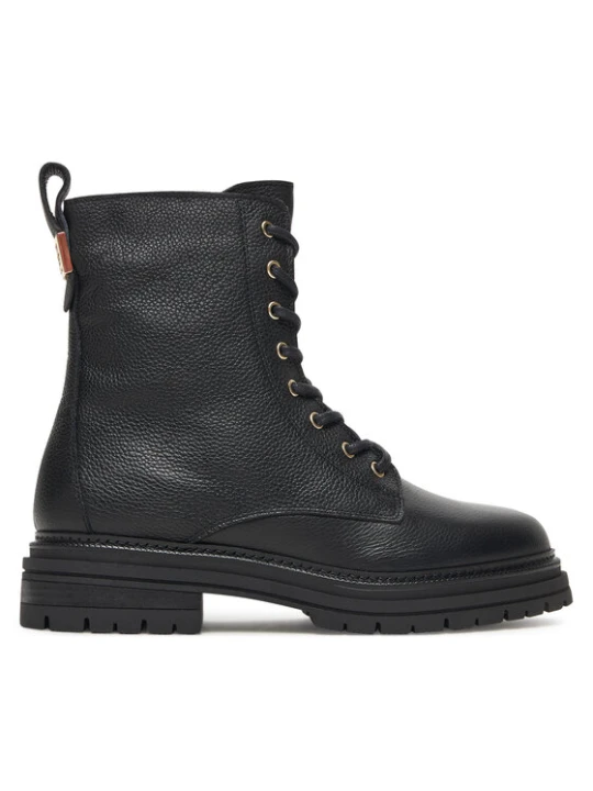 Zdjęcie produktu Trzewiki Tommy Hilfiger Th Plaque Pebble Lace Boot Warm FW0FW08767 Czarny