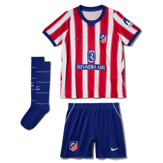 Zdjęcie produktu Trzyczęściowy strój piłkarski dla małych dzieci Nike Atlético Madryt Stadium 2026 / 27 (wersja domowa) – replika - Biel