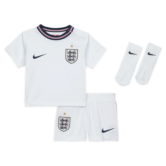 Zdjęcie produktu Trzyczęściowy strój piłkarski dla niemowląt i maluchów Nike Anglia Stadium 2026 (wersja domowa) – replika - Biel